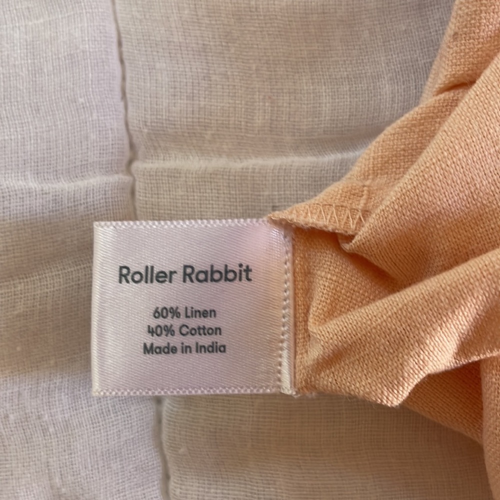 Roller Rabbit  Embroidered Top Peach,Large - Picture 6 of 6